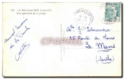 La Baule-sur-Mer — Ogólny widok plaży — J. Mozais — Rewers