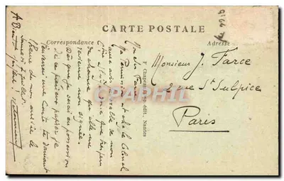 NANTES — L'Hôtel de Ville — éditeur F. Chapeau, Nantes, n° 565 — Achterkant