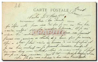 NANTES — Zamek Księżnej Anny — Trzy wieże i fosy — Rewers