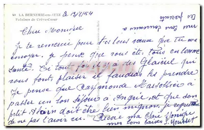 La Bernerie-en-Étretat — vista das falésias e da margem — editor desconhecido, n°40 — Verso
