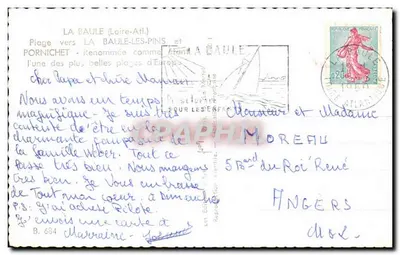 La Baule (Loire-Atlantique) — Plaża w pobliżu La Baule-les-Pins i Pornichet — Renowowana jako jedna z najpiękniejszych plaż Europy — Wydawnictwo J. Léon — Rewers