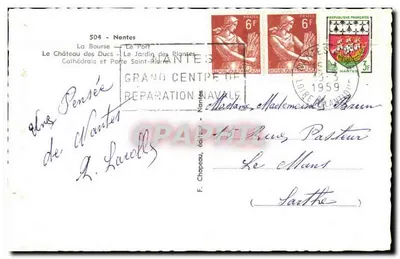 Nantes — vista panorâmica — F. Chapeau, editor, n° 504 — Verso