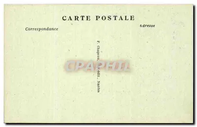 NANTES — A Catedral — editor F. Chapeau, Nantes, n° 109 — Verso