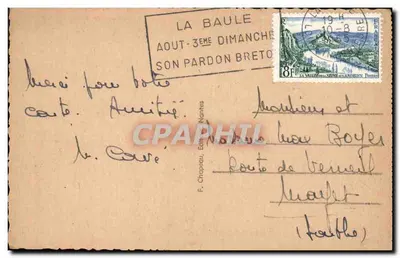 Le Croisic (Loire-Inf.) — Het Haven — F. Chapapau, Uitgever Nantes — Achterkant