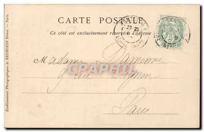 Nantes — A Place Royale — Avenard Papetier, 3, Passage Pommeraye — Verso