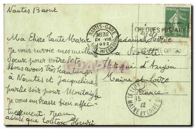 NANTES - Panorama do Porto — J. Nicais, editor, n° 64 — Verso