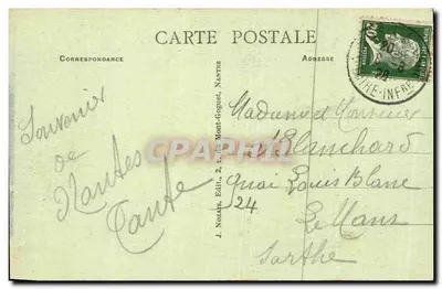NANTES - Panorama du Port — série 64, éditeur J. Nozais, éditeur du Mont-Goguet — Verso