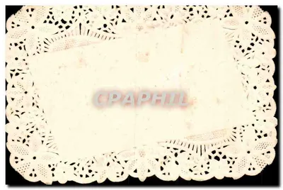 Lembrança de Amizade — cartão postal decorativo com moldura floral em renda — Verso