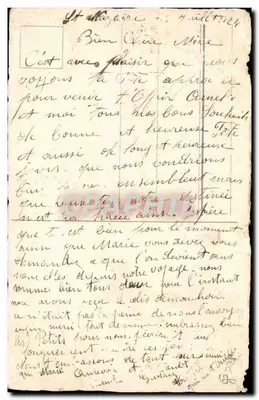 Íris violeta — Bom dia — cartão postal antigo — Verso