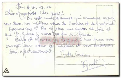 Arranjo de orquídeas — Boa e feliz ano — editor não identificado — Verso