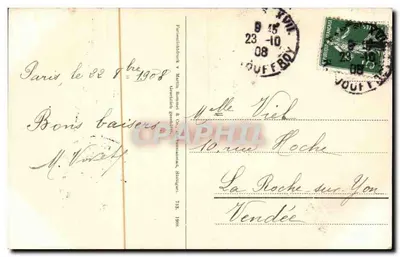 Gałązki cytryn — wydawca Paryż, 1908 — Rewers