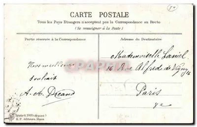 Wesołych Świąt — ptaki i róże — K.F. éditeurs, Paryż, seria 0.1801 — Rewers