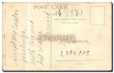 Lírio e Cruz — Mensagem de Páscoa — Carta de Visita Impressa — Verso