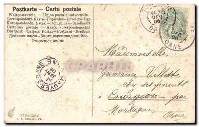 Paesaggio rurale con colombelle — Serie 1284 — K. F. Editori, Parigi — Verso