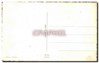 गुलाबी फूल — साइक्लमेंस और फर्न फूल — एम.डी. पेरिस, श्रृंखला संख्या 2810 — पीछे