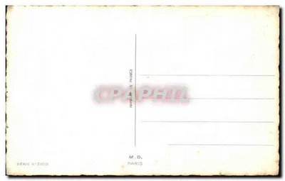 Różowe kwiaty cyklamenu — Szczęśliwego Dnia — M.D. Paris, seria n°2610 — Rewers