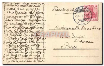 Flore lilaku — różowy i biały — wydawca drukarnia v. Albrecht & Co. Berlin — Rewers