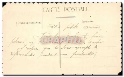 Bouquet di myosotis in una conchiglia — Gage d'Affectation — Cartolina postale — Verso