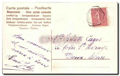 Touce e louro — Melhores desejos para o novo ano — Carta postal universal — Verso