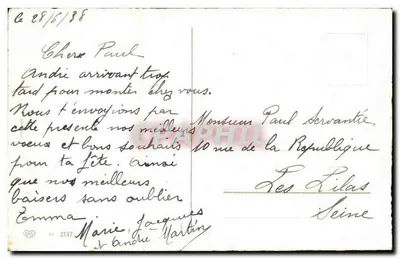 Arranjo de flores — 29 de junho de 1938 — República Francesa, n° 65c — Verso