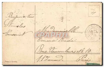 Paisagem rural com casa — Gage d'affection — Editor R.55 — Verso