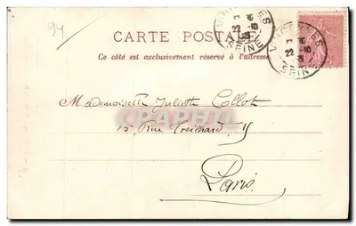 Estátua do Geral Daumesnil — Vincennes — P. Marmuse, Paris, n°4 — Verso