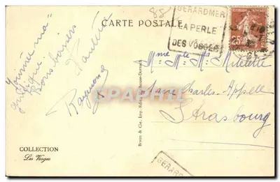 Gérardmer — Widok z drogi do Remiremont — Rewers