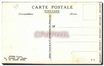 VITTEL (Wosgi) — Terrasa Kasyna i Wielkie Hotele — Wydawnictwo Wosgi, B 16 — Rewers