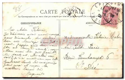 Épinal - Ryniec zakryty — wydawca E. Jacques, nr serii 88 — Rewers