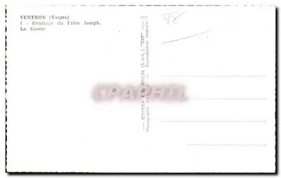 Ventron (Vosges) — Ermitério do Frère Joseph. A Gruta — Combier & Macon — Verso