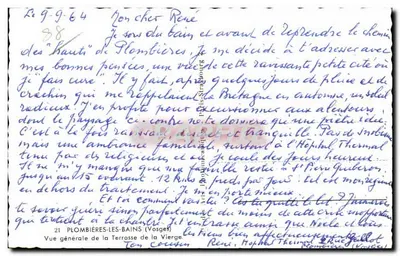 Plombières-les-Bains — Vista generale della Terrazza della Vergine — editore Cap — Verso