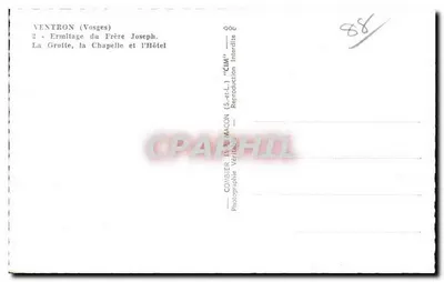 Ventron (Vosges) — Ermitage do Frade José, a Capela e o Hotel — Combier (S.-et-L.) — Verso