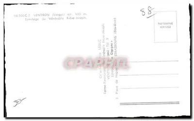 Ventron (Vosges) – Ermitério do Velho Frade José – Edições de Haguerin — Verso