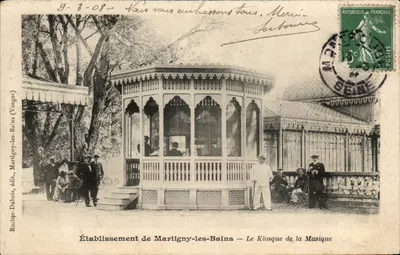 Estabelecimento de Martigny-les-Bains — O Kiosque da Música — Rocher-Dubois, editor, Martigny-les-Bains (Vosges)