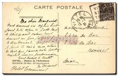 VITTEL — Aleja Ambroise-Bouloumié — Wyd. Georges Lang, Paryż — Rewers
