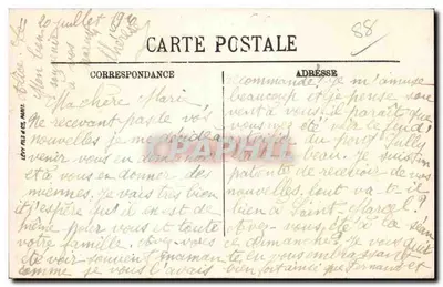 Épinal — Widok na Moselę i Zamek — Wydawnictwo Magasins Réunis, n° 167 — Rewers