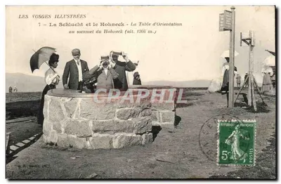 Les Vosges Illustrées — La Schlucht et le Hohneck — La Table d'Orientaion au sommet du Hohneck (alt. 1366 m.) — Éditeur : H. R. Paris