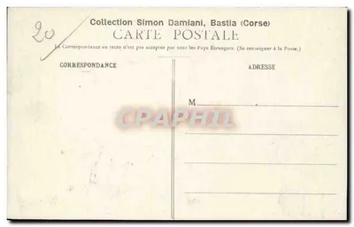 Bastia — Citadella, widok z dala — kolekcja Simon Damiau, Bastia (Korsyka) — Rewers