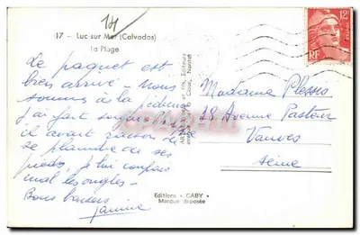 La Spiaggia a Luc-sur-Mer — Editore Gaby, N°17 — Verso