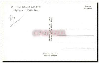 Luc-sur-Mer — A Igreja e a Torre Velha — Éditions Gaby — Verso