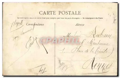 Menina sentada em uma grande xícara — Lembrança de Deauville — G. ARTAUD, Nantes — Verso