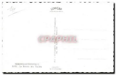 O Bassin dos Yachts em Deauville — editor IRIS — Verso