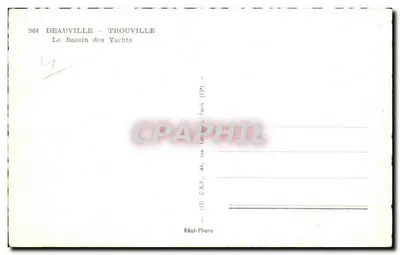 Deauville - Trouville — O Estaleiro dos Yachts — C.A.P. (55) Paris — Verso