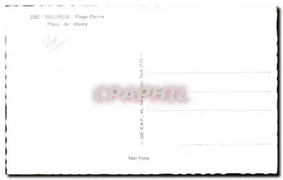 Deauville - Plac Morny — widok fontanny — Real-Photo — Rewers