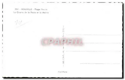 Deauville - Praia das Flores — A Civette da Posta e a Prefeitura — Verso