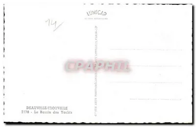 Deauville-Trouville — O Bassin dos Yachts — Lumicad — Verso