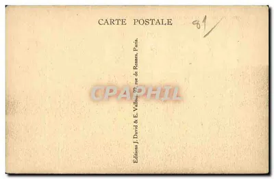 Abadia Sainte-Scholastique, Dourgne (Tarn) — Vista geral (lado norte) — N° 16 — Edições J. David & E. David, Paris — Verso