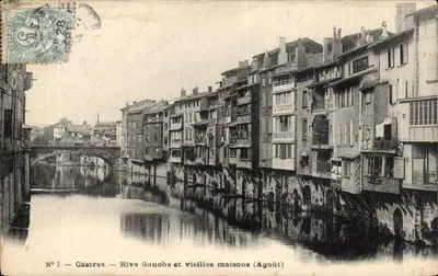 Castres — Rive Gauche et vieilles maisons (Agout) — G. P. Carayol, n°7