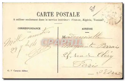 Castres — Rive Gauche et vieilles maisons (Agout) — G. P. Carayol, n°7 — Verso