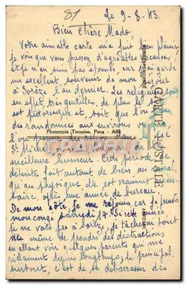 Ambialet, perto de Albi — vista do vilarejo e do Tarn — Le Tarn Illustré, n°8 — Verso